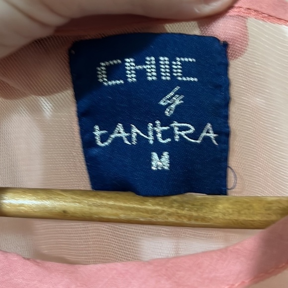 Chic & Tantra 100% Cotton Pink Sleeveless with Lace Detail Dress a193 - Picture 2 of 4